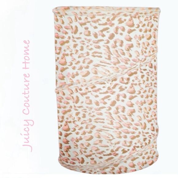 Juicy Couture Home Pop Up Hamper Collapsable Laundry Basket Pink Leopard Print - Picture 3 of 6